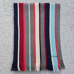 Paul  Smith 100% Wool Striped Scarf TINY FLAW